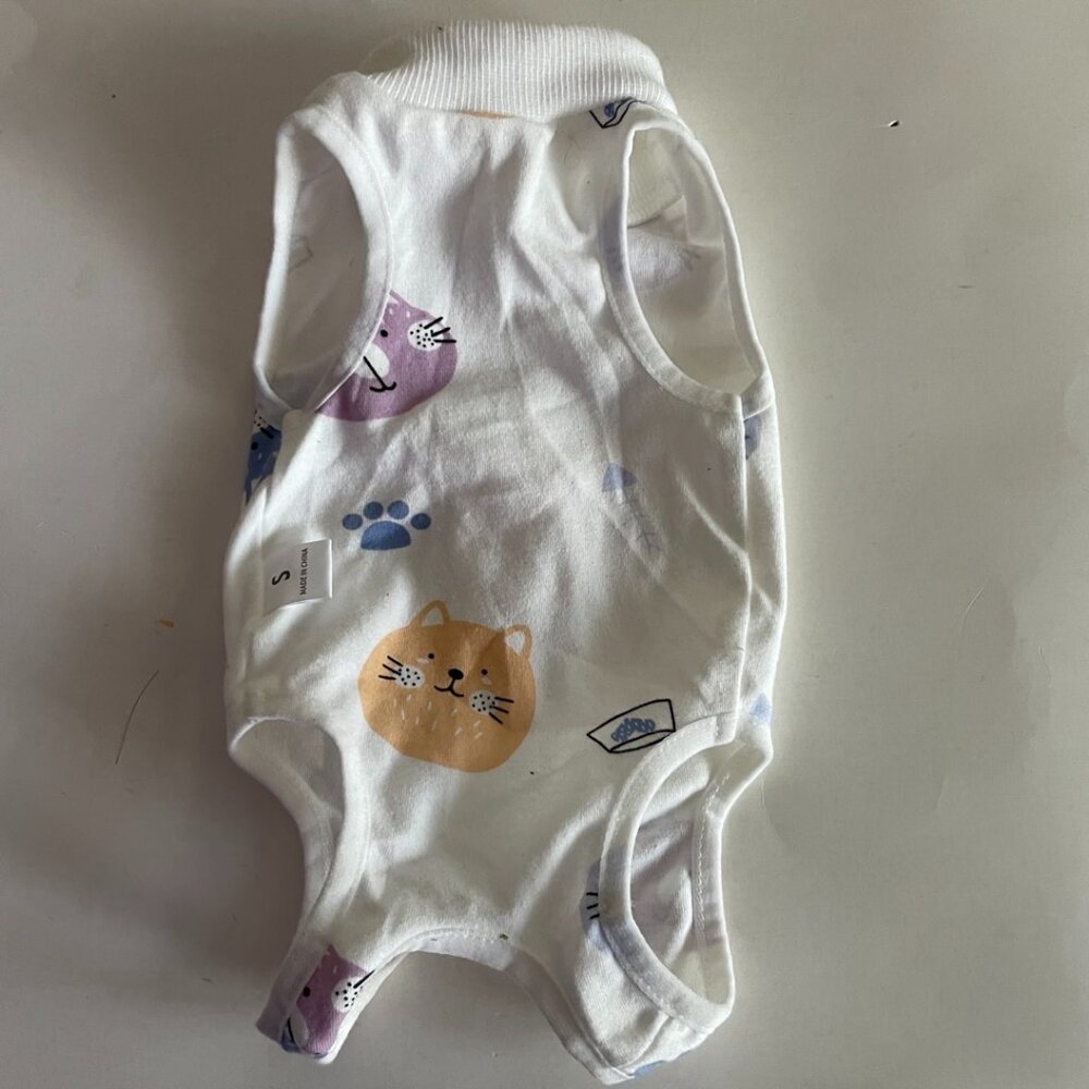 Pet Cat & Paw Print Tank Vest